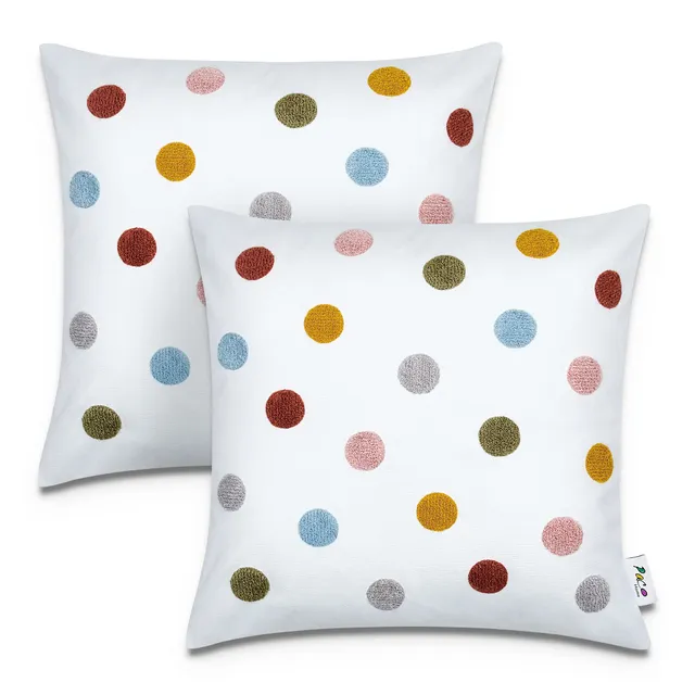paco-home-2er-set-kissenbez-ge-45x45-cm-punkte-kinderzimmer-deko image 1