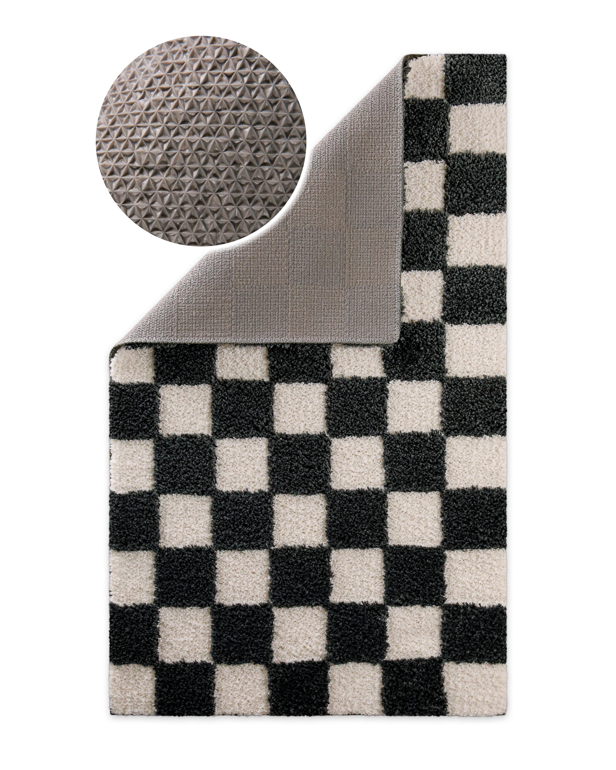 weconhome-bathking-bobbi-badteppich-anthrazit-grau-getuftet-schachbrett-look-rut image 4