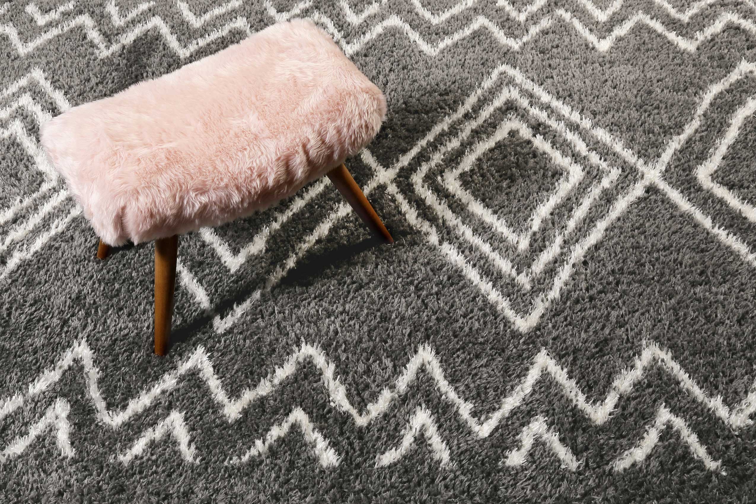 weconhome-boho-scandic-yagour-hochflor-teppich-grau-50-mm image 5