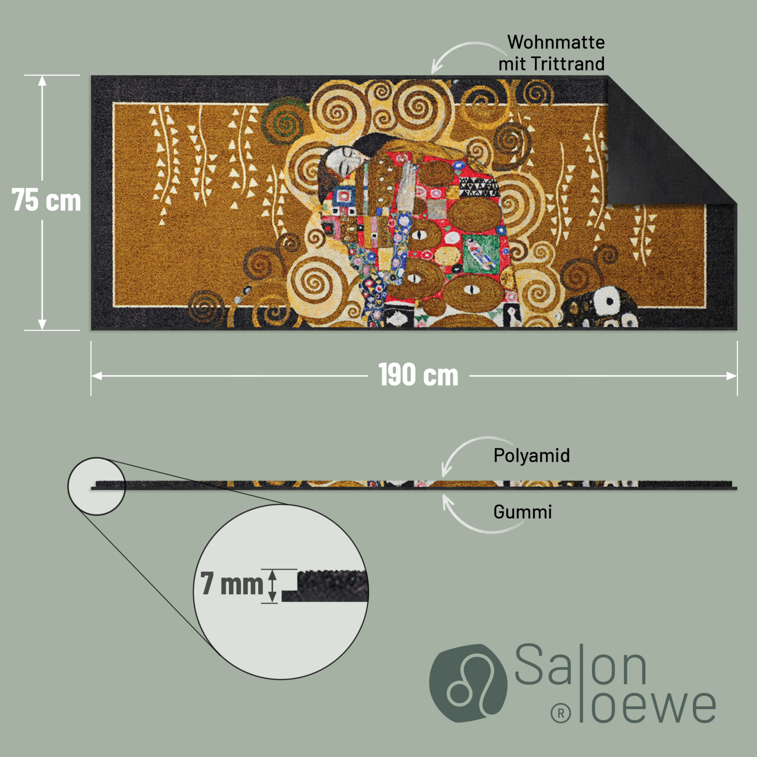 salonloewe-die-erf-llung-melange-l-ufer-75-x-190-cm-kunstmatte-im-klimt-stil image 4