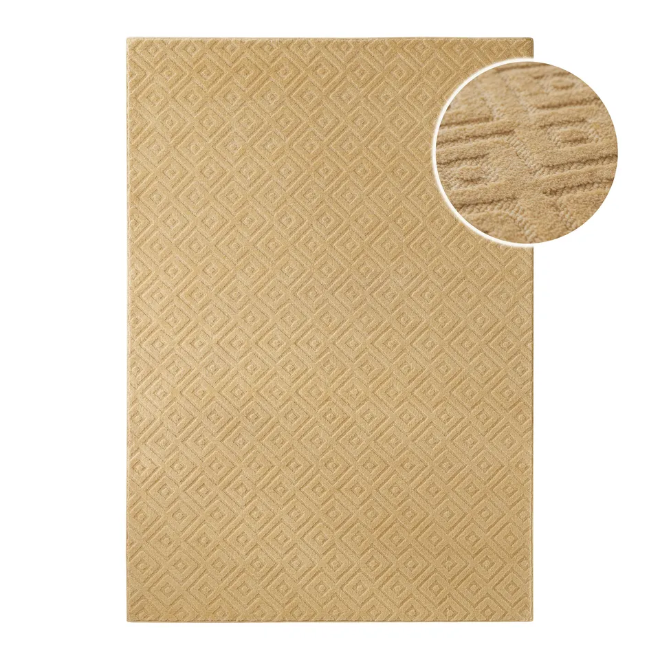 weconhome-castello-two-kurzflor-teppich-aus-schurwolle-in-sand-beige-handgewebt- image 1