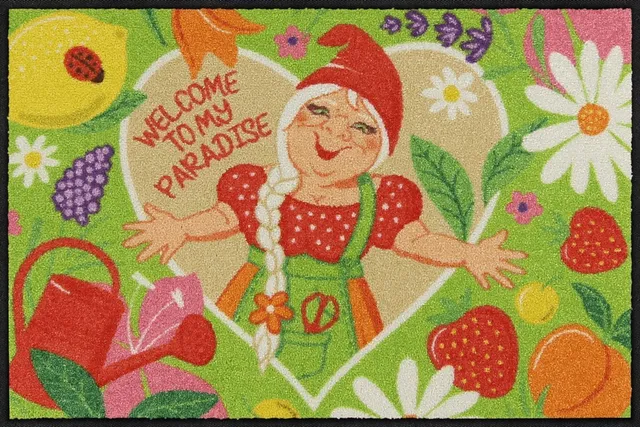 salonloewe-astrid-eingangsmatte-50-x-75-cm-gartenzwerg-design-mit-welcome-to-my- image 1