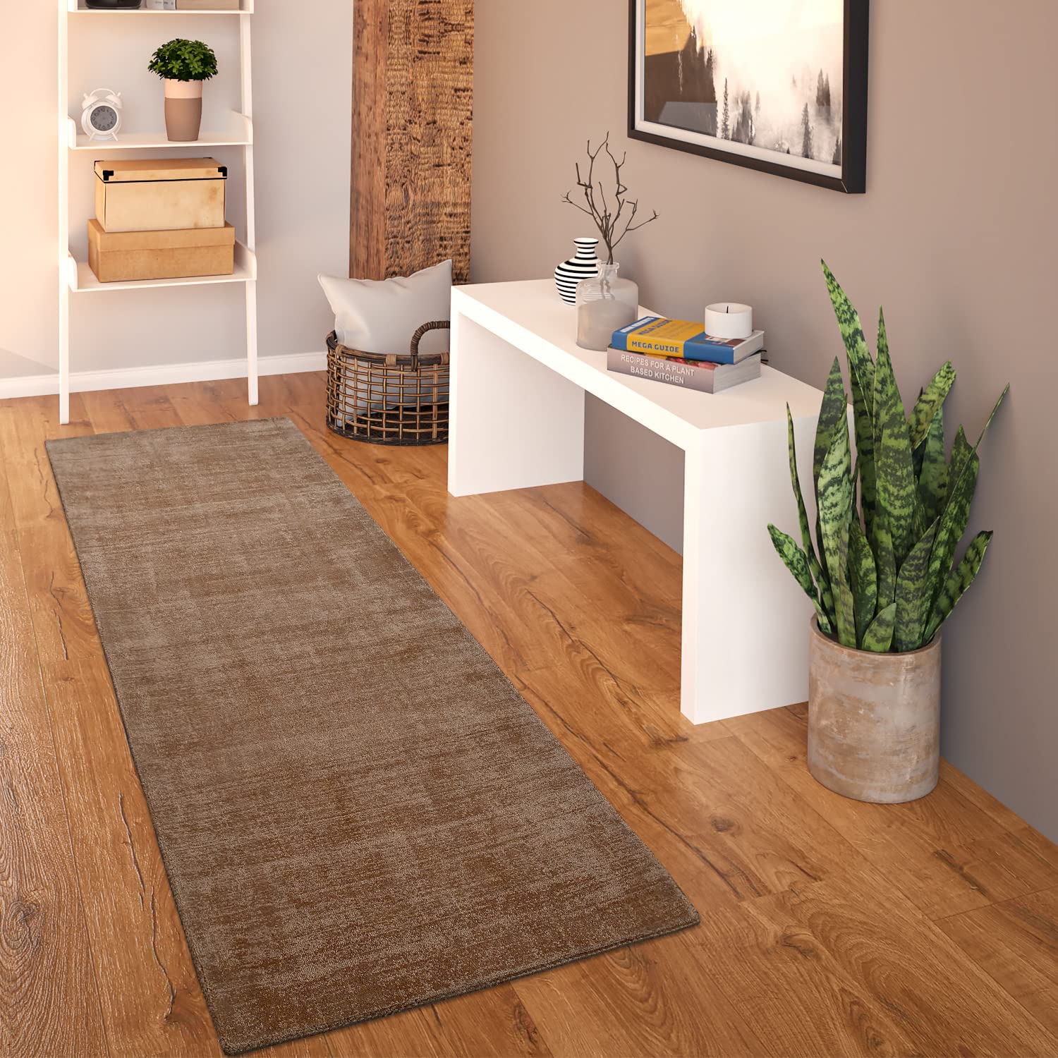 paco-home-kurzflor-teppich-handgewebt-einfarbig-rund-160-cm-anthrazit image 7