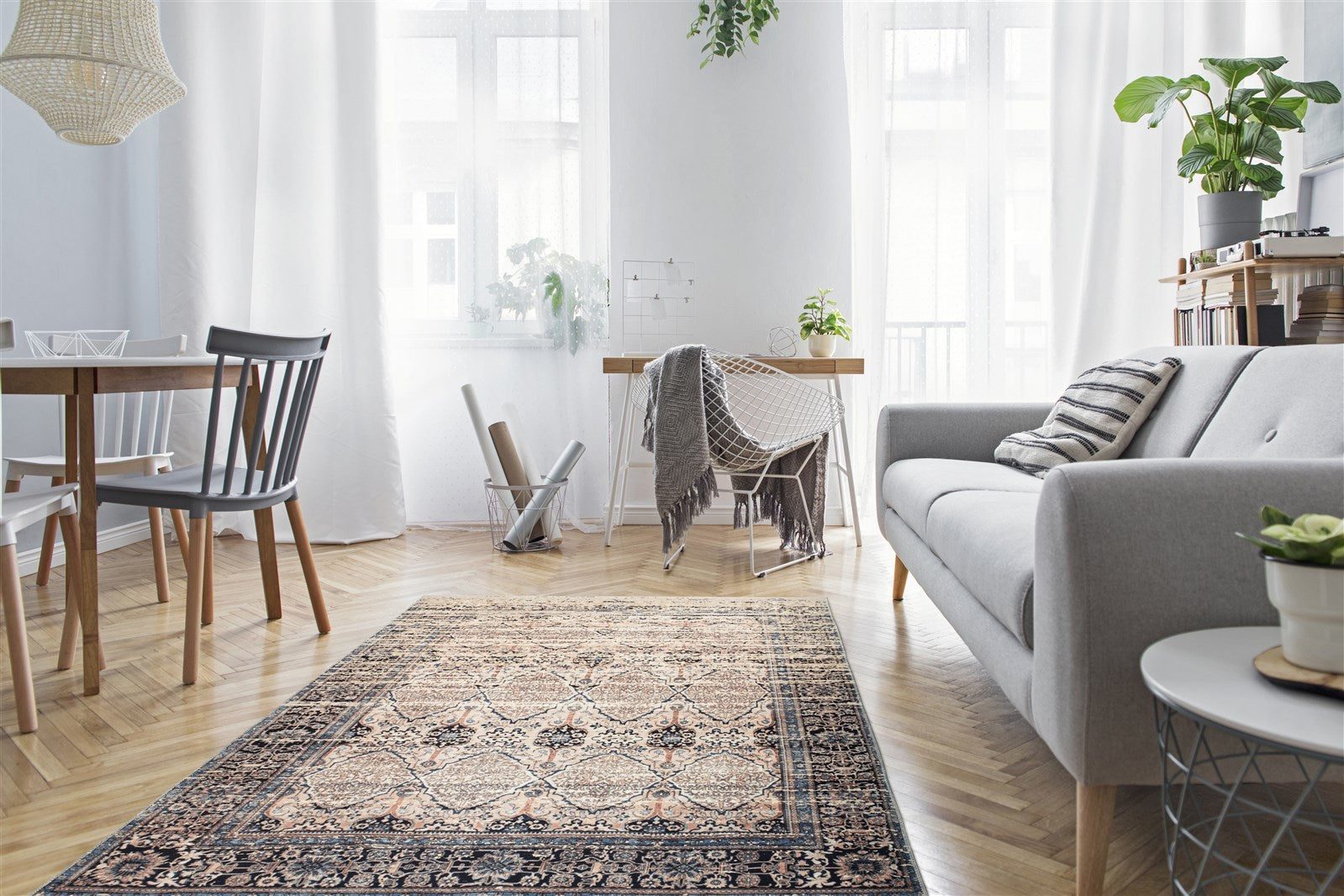 kayoom-galaxy-1425-flachflorteppich-im-vintage-look image 2