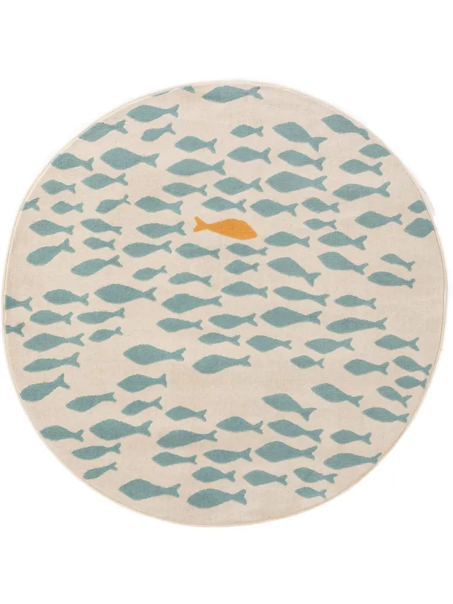 benuta-kinderteppich-juno-rund-120-cm-beige-blau-weich-pflegeleicht-f-rs-kinderz image 1