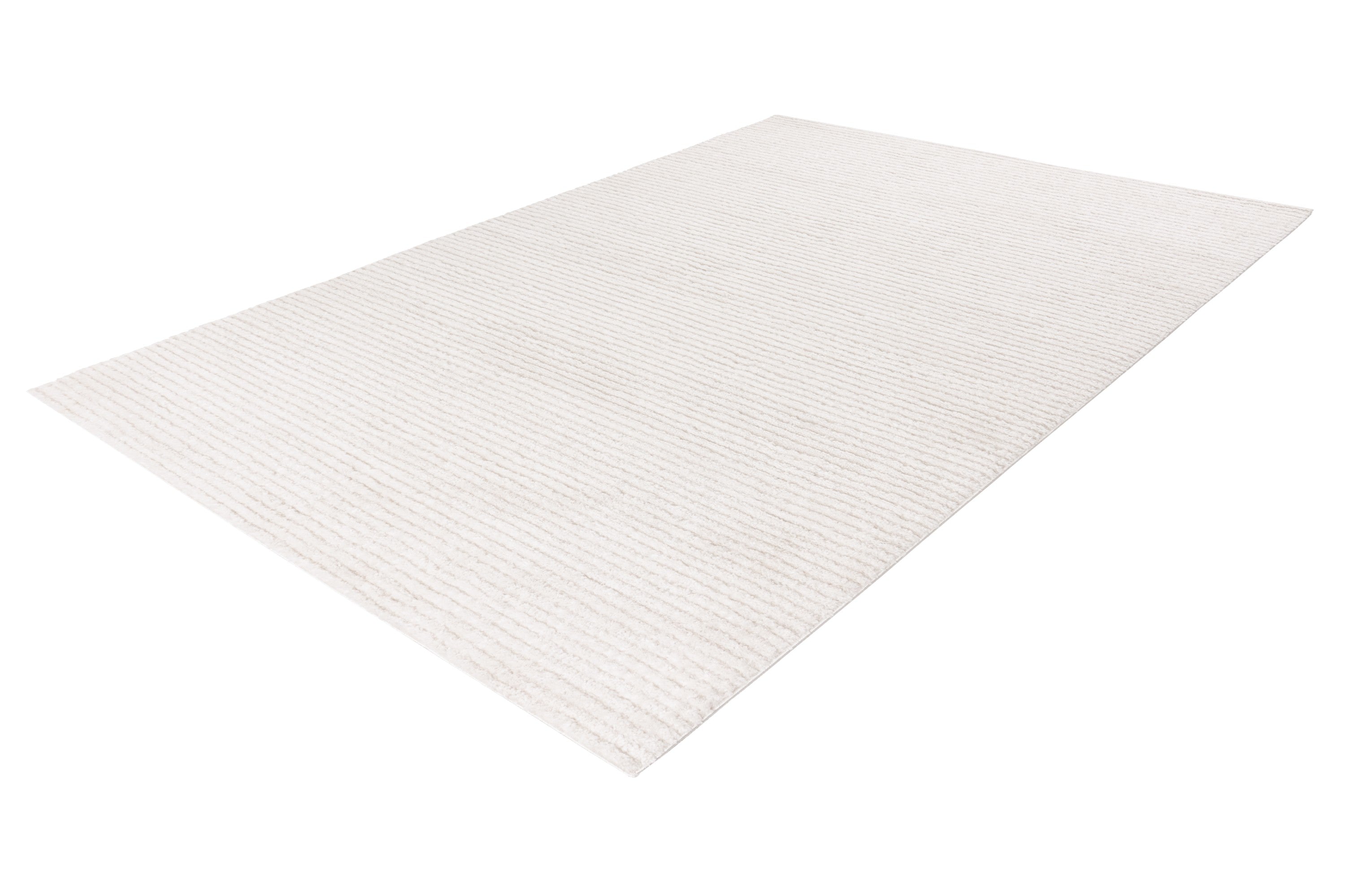 kayoom-benefit-125-kurzflorteppich-20-mm-florh-he-polyester-elfenbein image 2