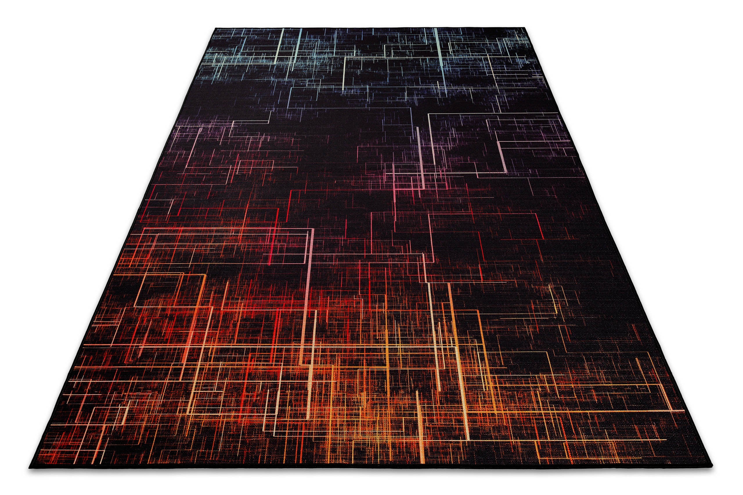 weconhome-gamerteppich-quantum-warp-schwarz-multi-gewebt-antirutsch-oeko-tex image 5