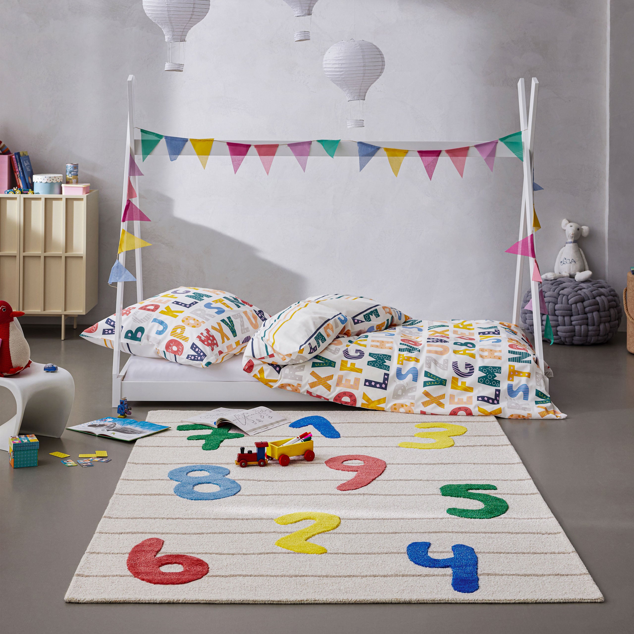 weconhome-countdown-smart-kids-kinderteppich-schurwolle-beige-multi image 2