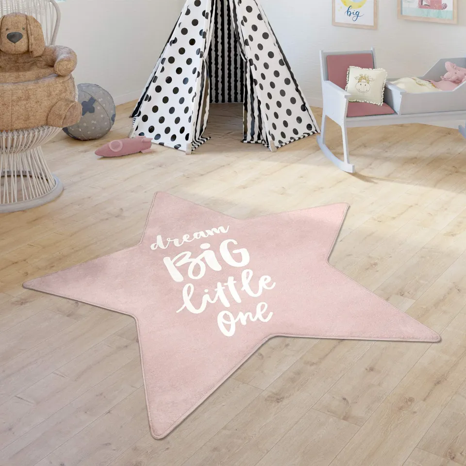 paco-home-kinderteppich-stern-form-150-cm-pink image 1