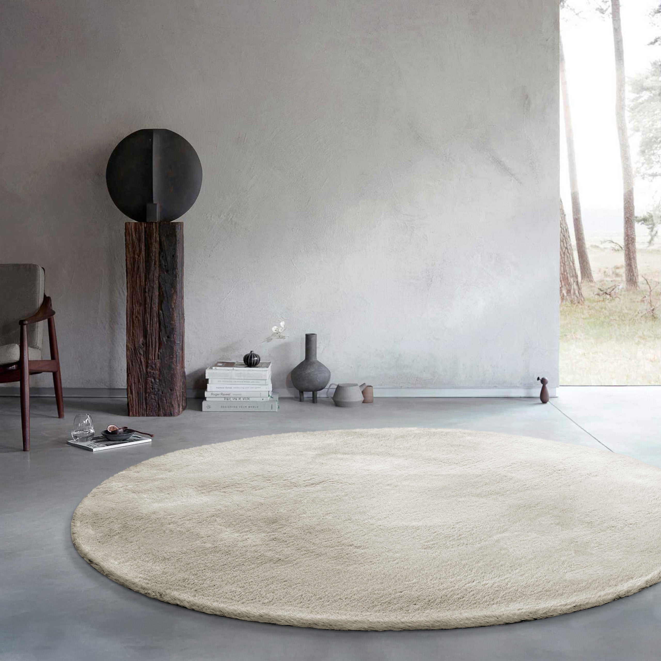 weconhome-basics-anna-teppich-rund-creme-beige-hochflor image 2