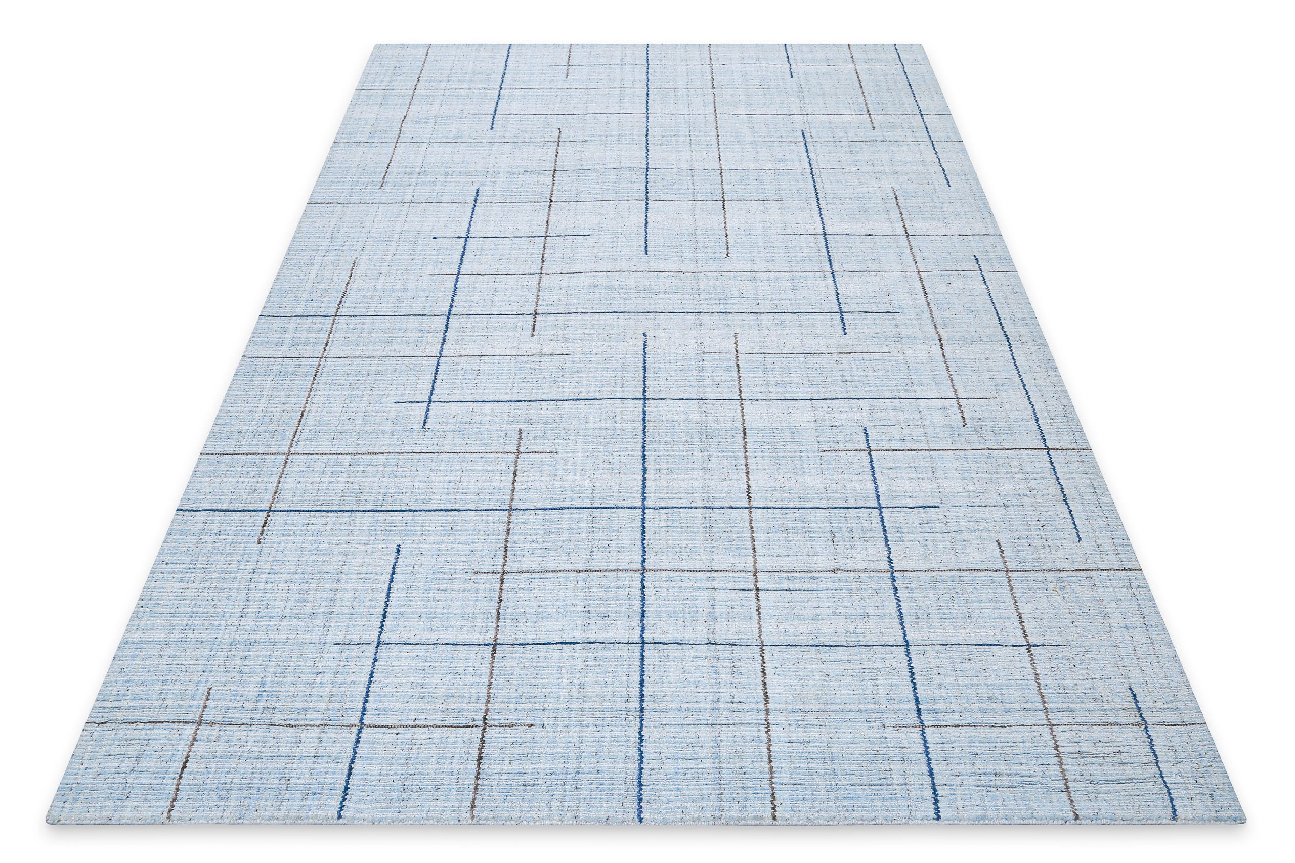 weconhome-milly-kurzflor-teppich-licht-blau-handgewebt image 3