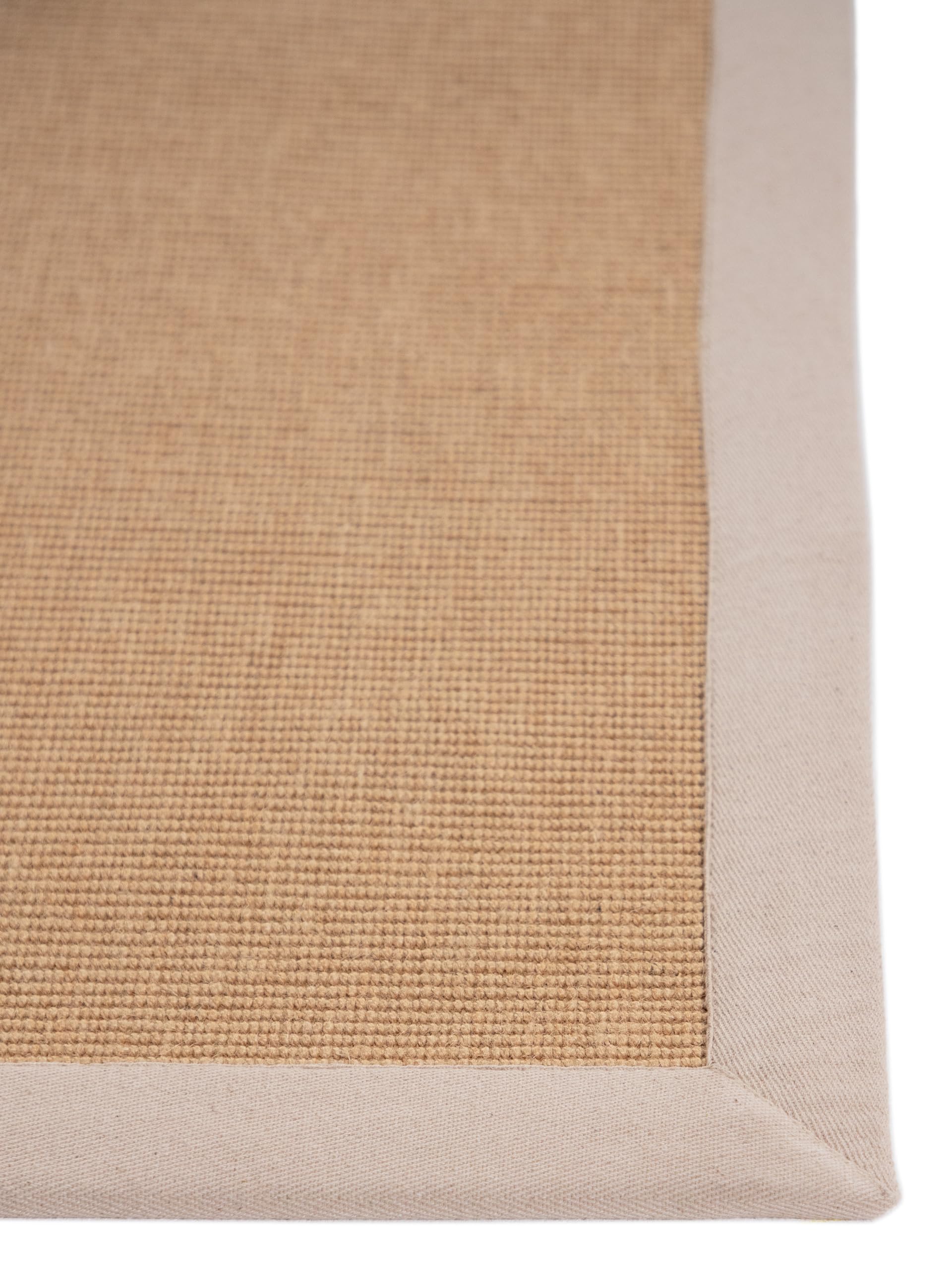 carpetfine-sisalteppich-naturfarbe-80x150-cm-handgewebt-beige-jute-baumwolle image 5