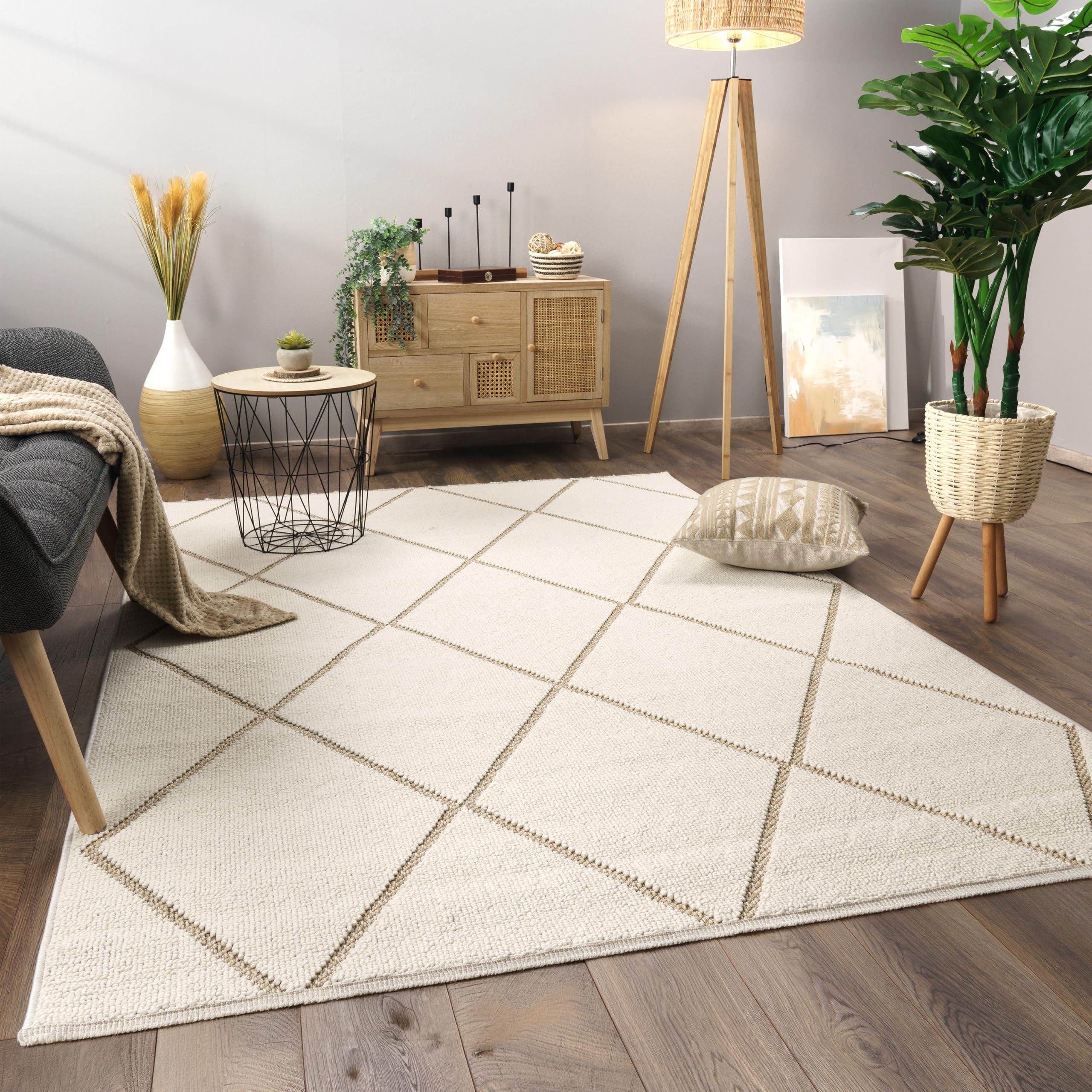 paco-home-teppich-wohnzimmer-kurzflor-skandinavisch-boho-geometrisch-120x160-cm- image 7