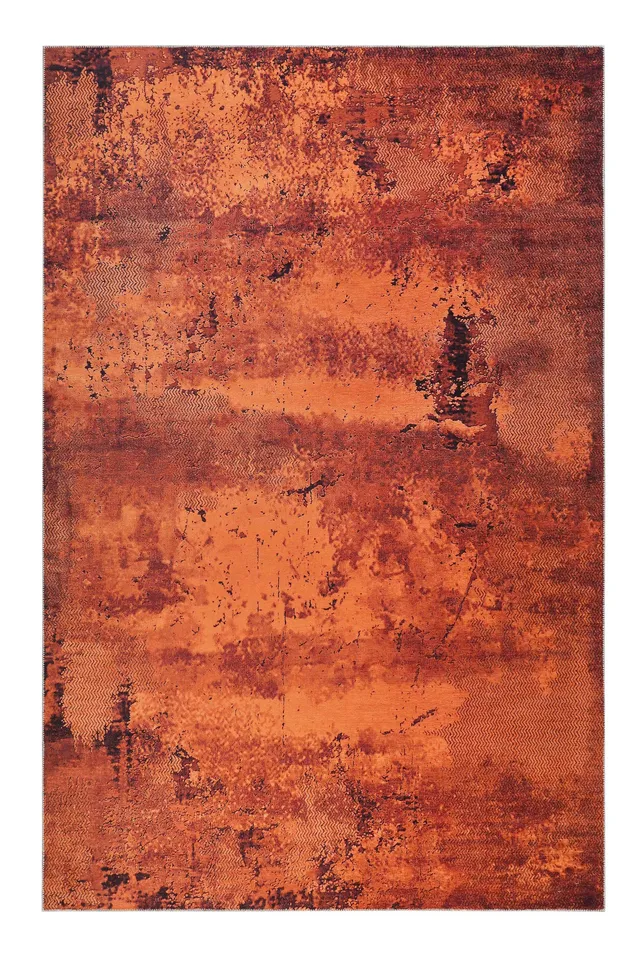 weconhome-radiate-vintage-teppich-kurzflor-rost-rot-eckig-wh-10137-05 image 1