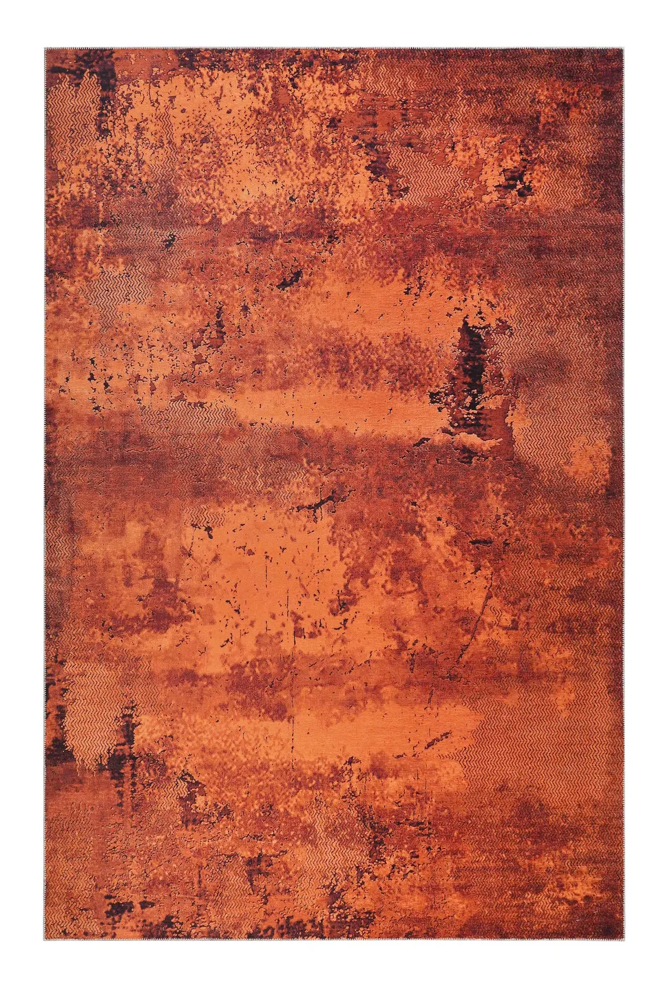 weconhome-radiate-vintage-teppich-kurzflor-rost-rot-eckig-wh-10137-05 image 1