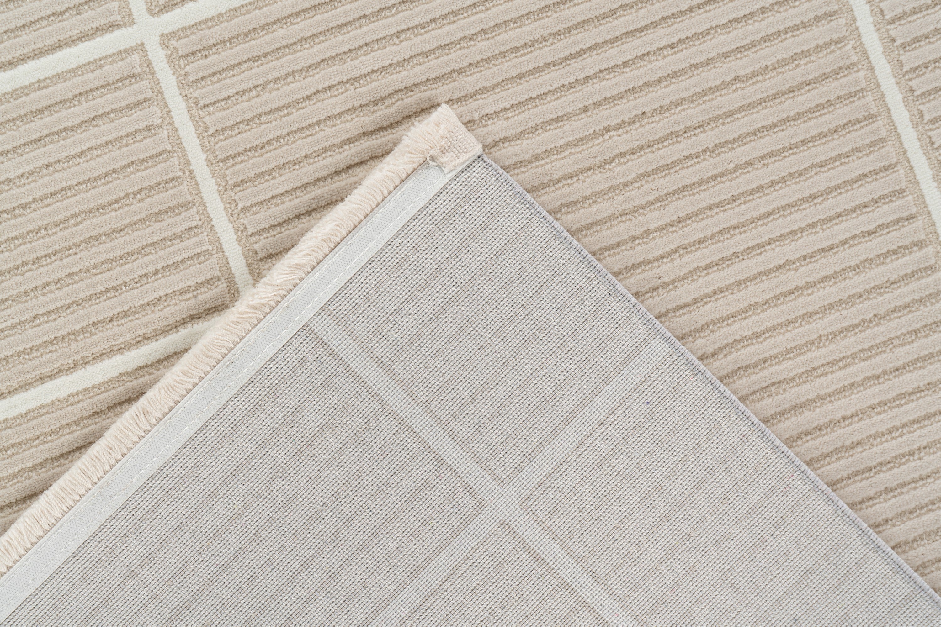 kayoom-certain-125-kurzflorteppich-11-mm-florh-he-2000-g-m-polypropylen-beige-ve image 5
