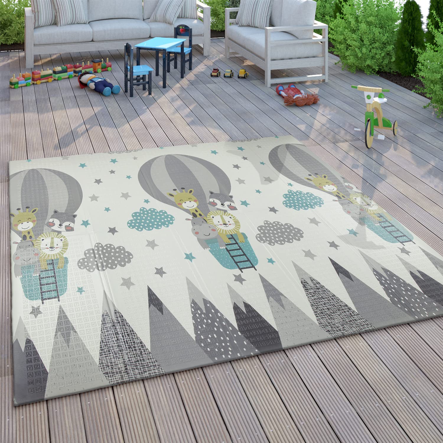 paco-home-spielmatte-krabbelmatte-180x200-cm-creme-tier-motiv-wendbar image 2