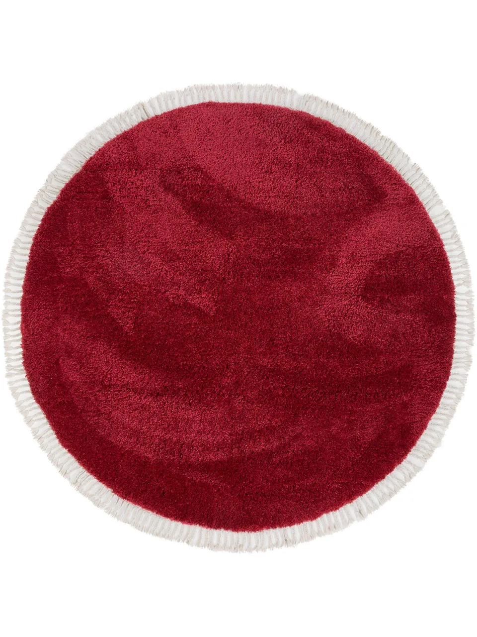 benuta-shaggy-teppich-rot-120-cm-rund-hochflor-polyester-f-r-wohnzimmer-schlafzi image 1