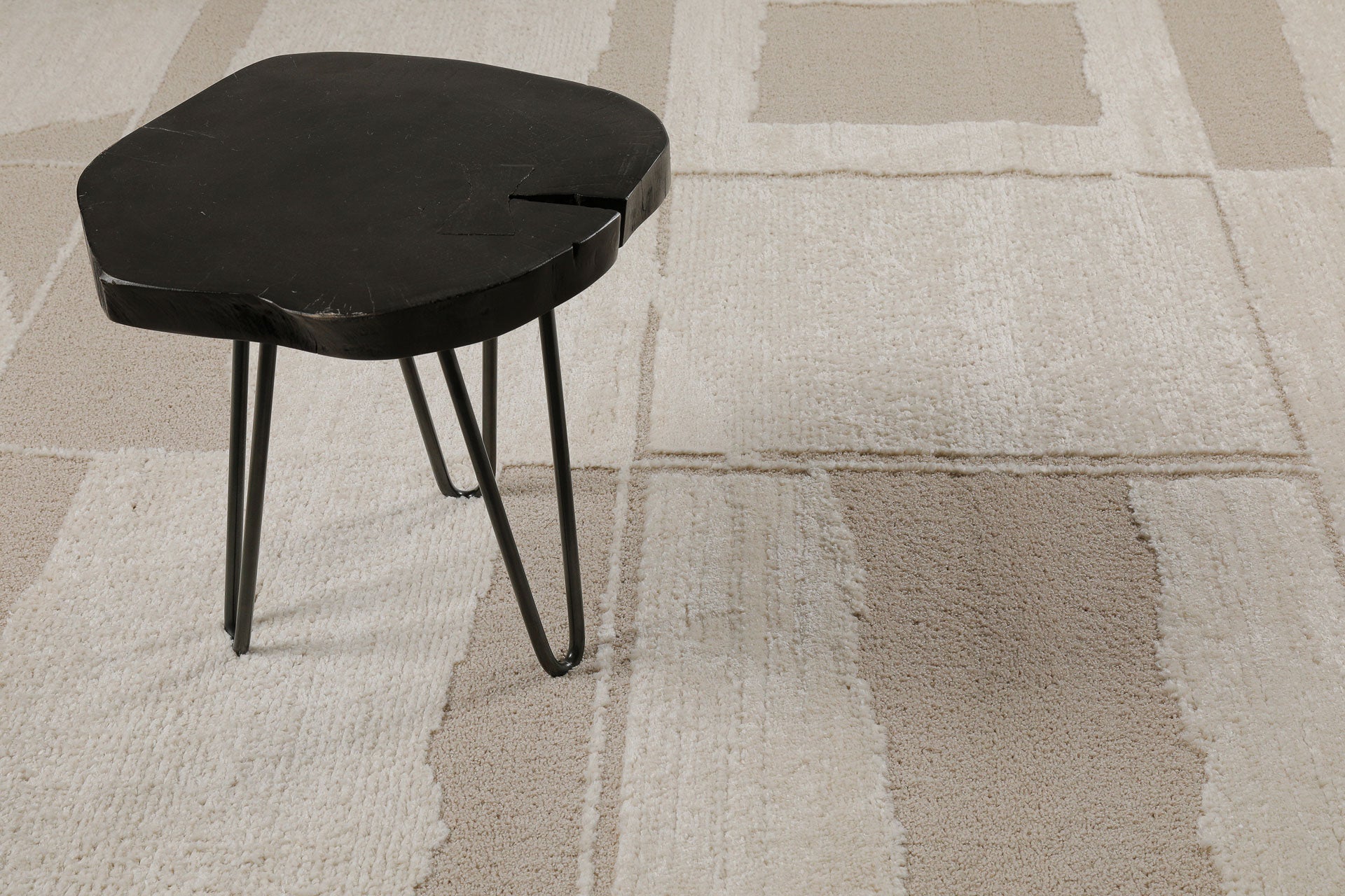 weconhome-ingvar-kurzflor-teppich-creme-beige-karo image 8