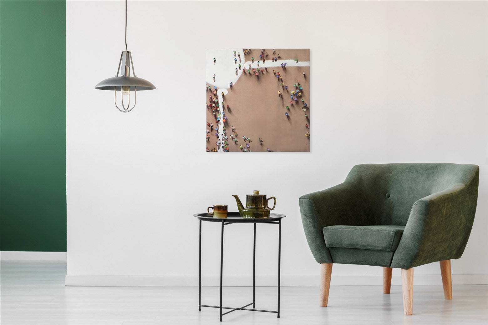 kayoom-l-wandbild-menschengruppe-100cm-x-100cm-handgemaltes-acrylbild-auf-leinwa image 2