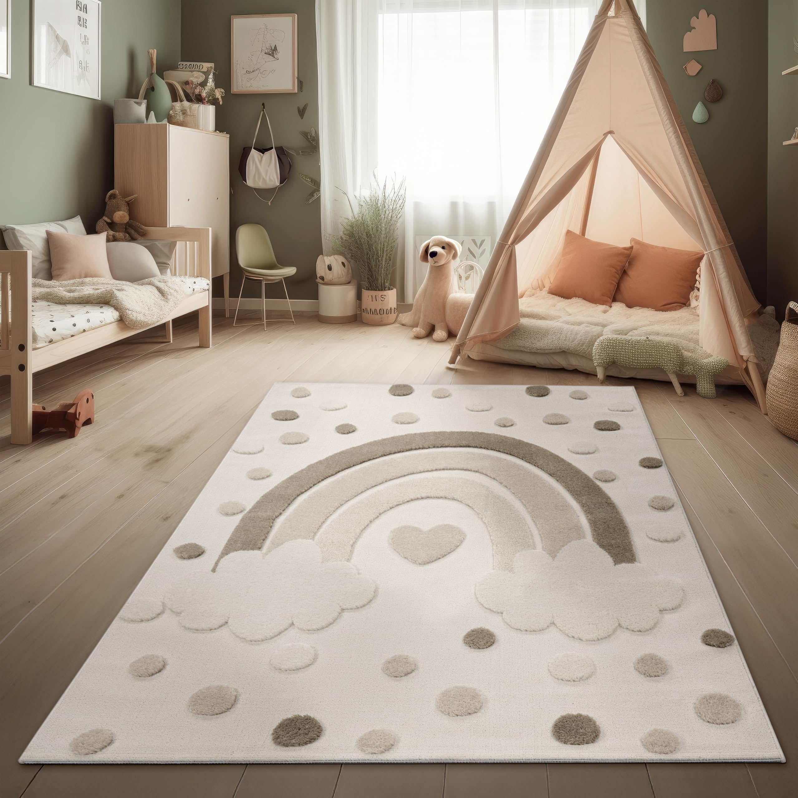 paco-home-dino-kinderteppich-80x150-cm-spielteppich-3d-effekt-beige-creme image 7
