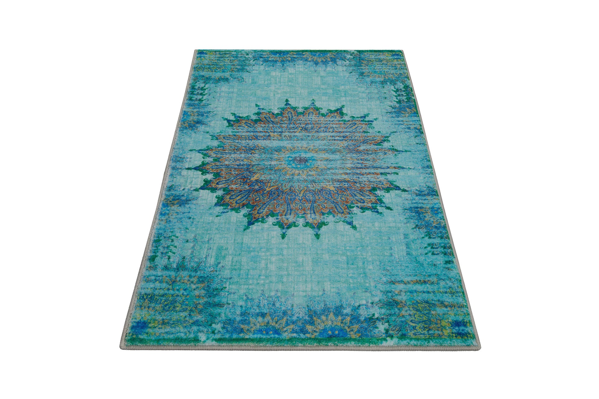 weconhome-badteppich-healing-t-rkis-eckiger-badvorleger image 4