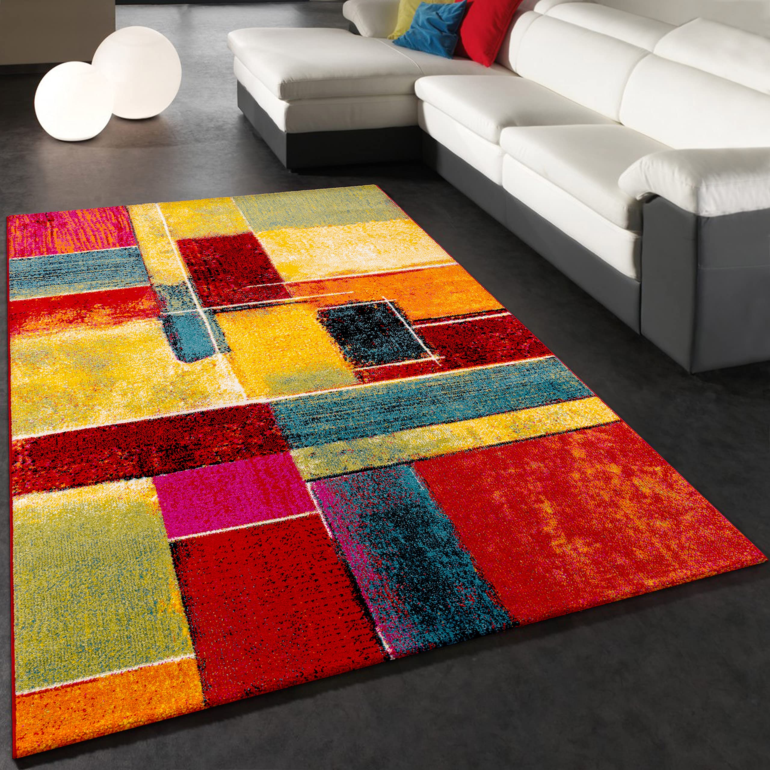 paco-home-kurzflor-teppich-modern-vintage-bunt-120x170-cm-abstrakte-muster-polyp image 6