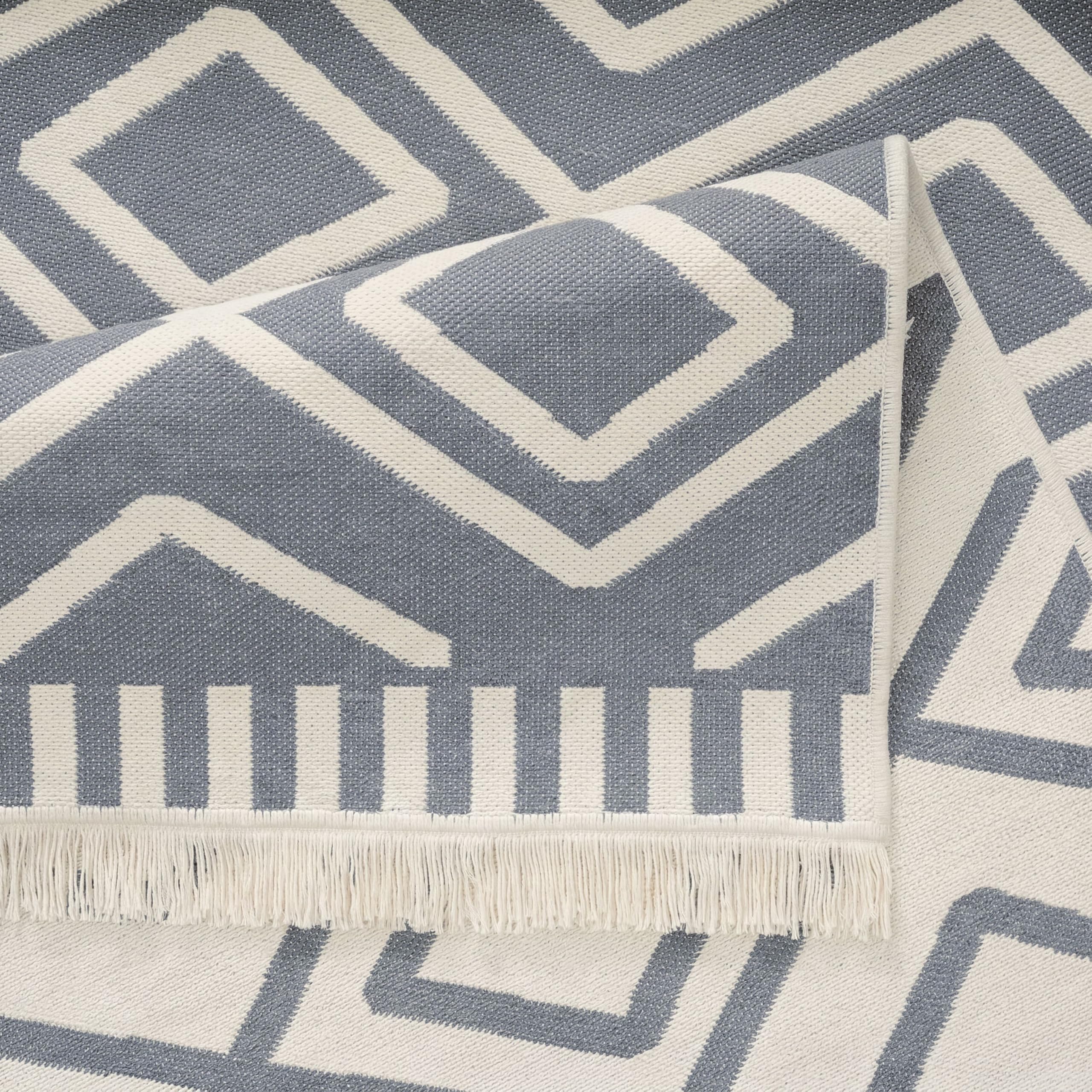 paco-home-teppich-boho-skandinavisch-mit-fransen-wendbar-140x200-cm-grau-2 image 5