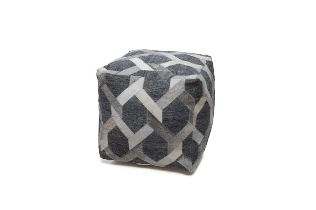 kayoom-chimera-pouf-125-handgefertigter-leder-sitzkissen-elfenbein image 1