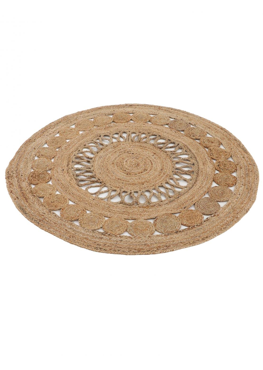 carpetfine-ella-juteteppich-rund-150-cm-natur-boho image 3