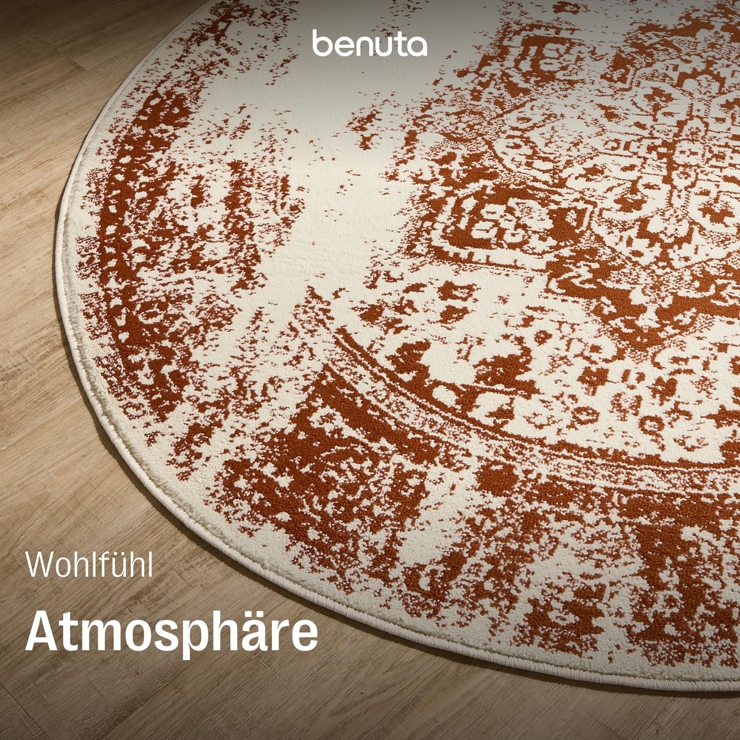 benuta-basic-teppich-suki-creme-orange-120-cm-rund-vintage-orient image 4