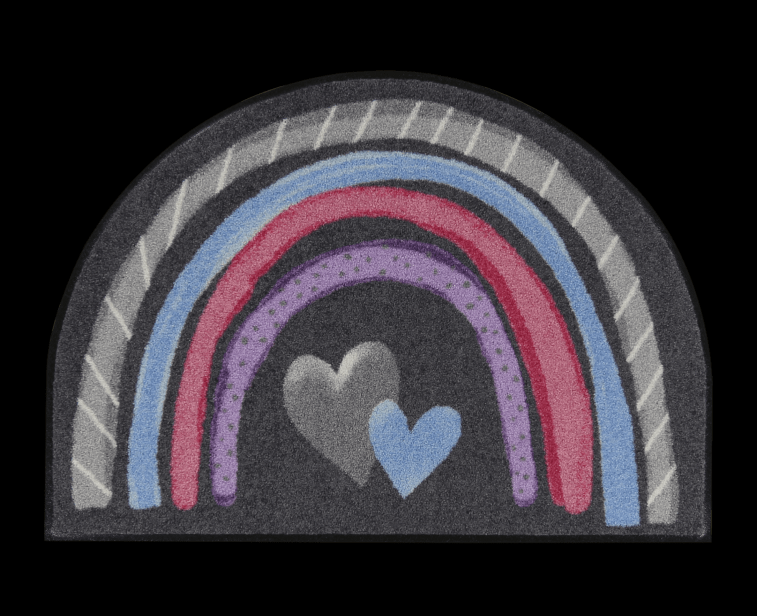 salonloewe-rainbow-hearts-shape-60-x-85-cm-bunte-herzform-schmutzfangmatte-wasch image 1