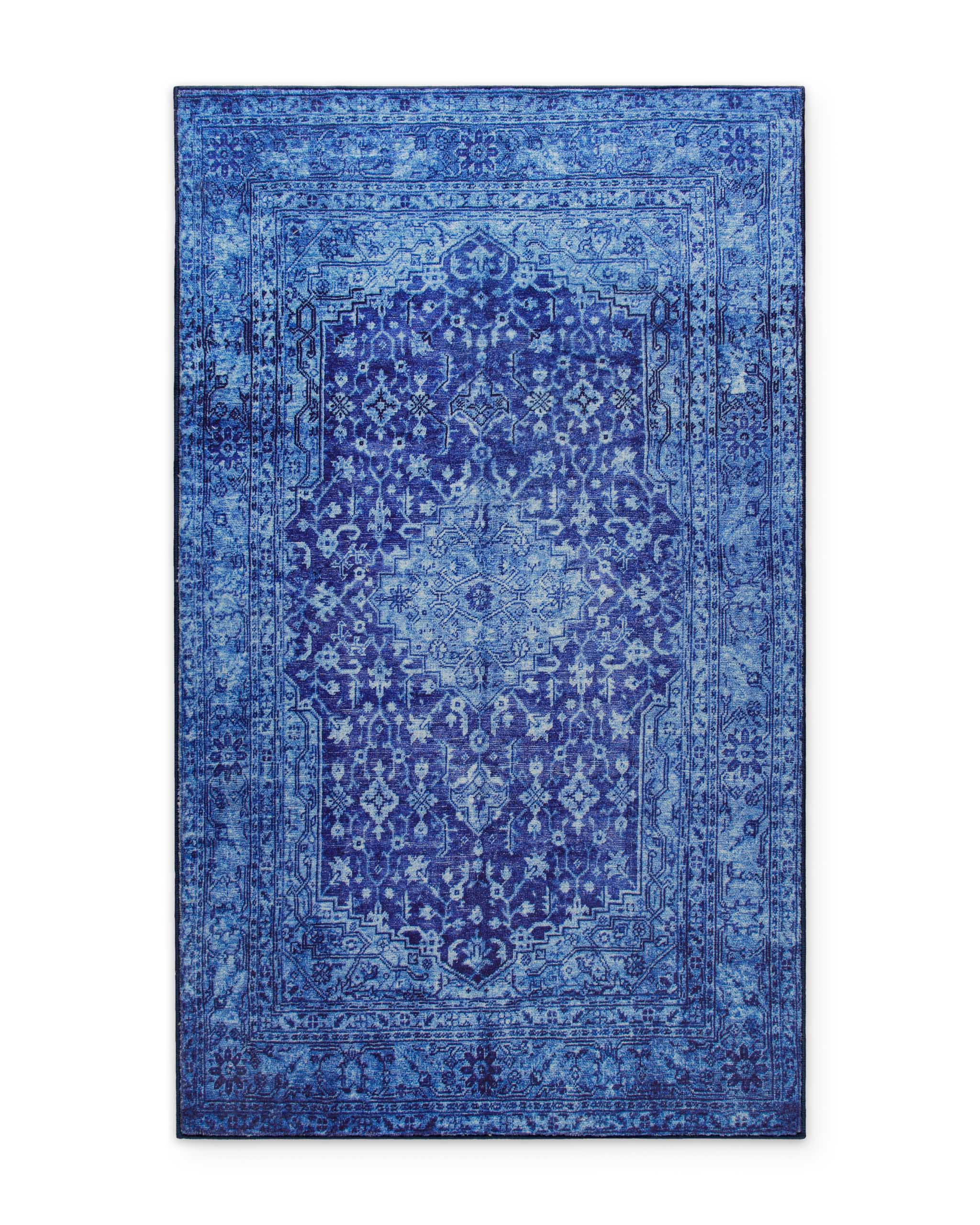 weconhome-badteppich-ralph-blau-multi-orientalischer-vintage-look-mit-antirutsch image 1