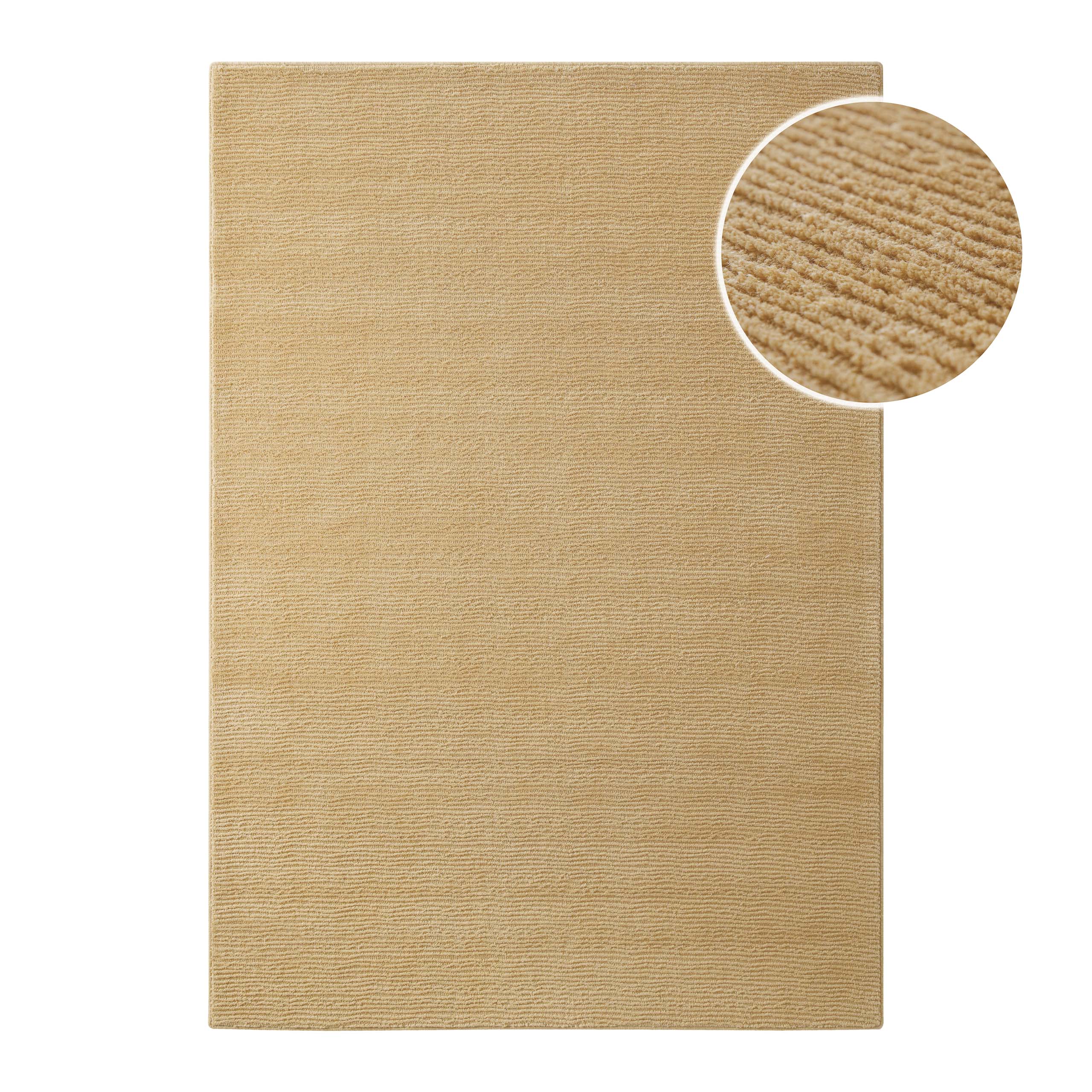 weconhome-castello-one-kurzflor-teppich-schurwolle-sand-beige image 1