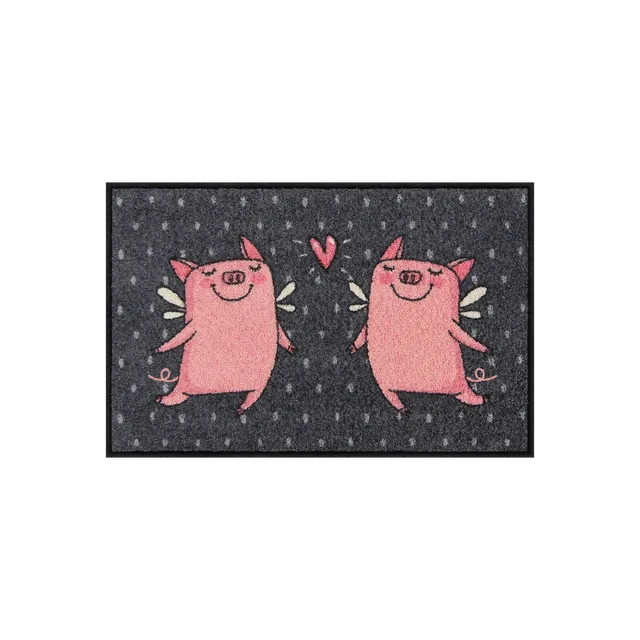 salonloewe-love-pigs-grey-eingangsmatte-45-x-70-cm-grau-waschbar-rutschfest image 1
