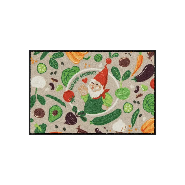 salonloewe-garden-gourmet-eingangsmatte-50-x-75-cm-gartenzwerg-gem-se-motiv image 1