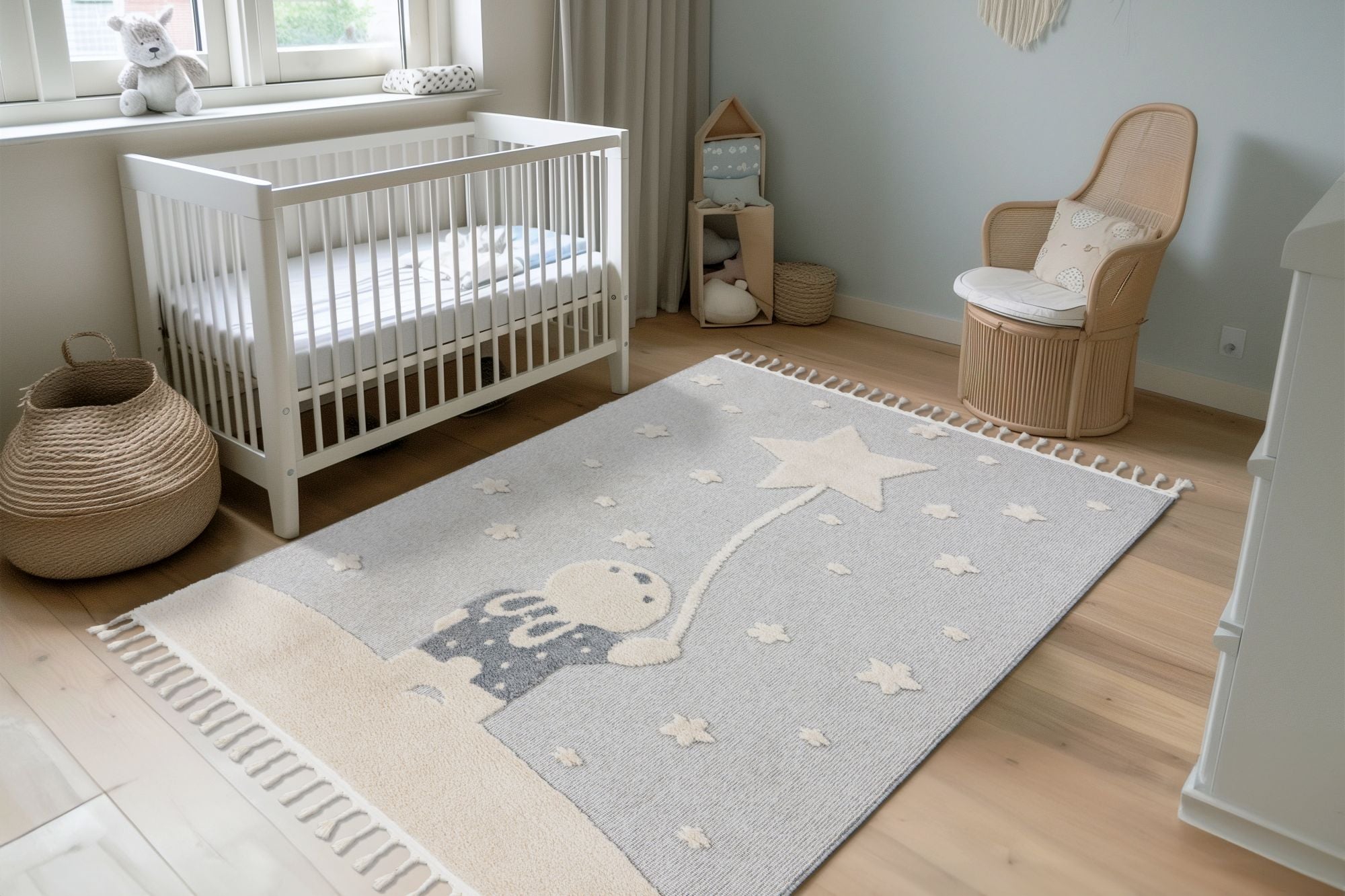 kayoom-modena-418-kinderzimmerteppich-mit-grauem-kindermotiv-kurzflor-9-mm-2200- image 5