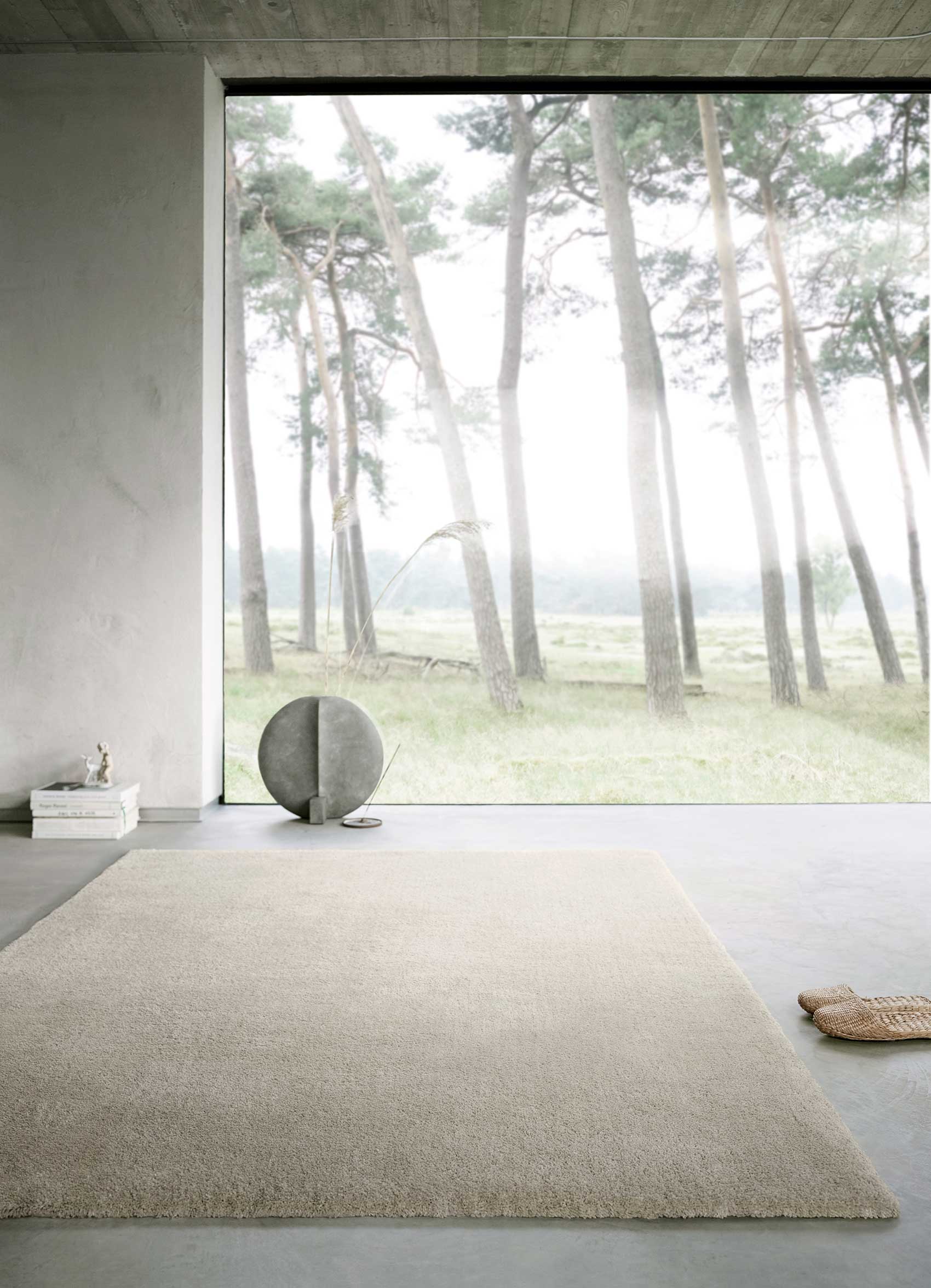 weconhome-basics-emilia-hochflor-teppich-beige-grau-getuftet-modern image 5