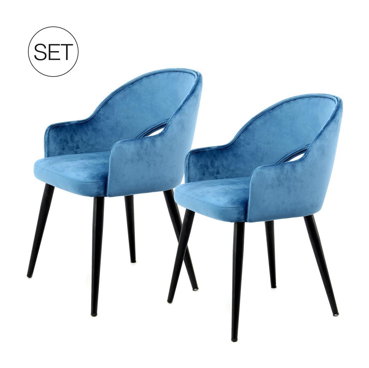 kayoom-stuhl-joris-110-2er-set-samtbezug-retro-design-metallbeine image 2