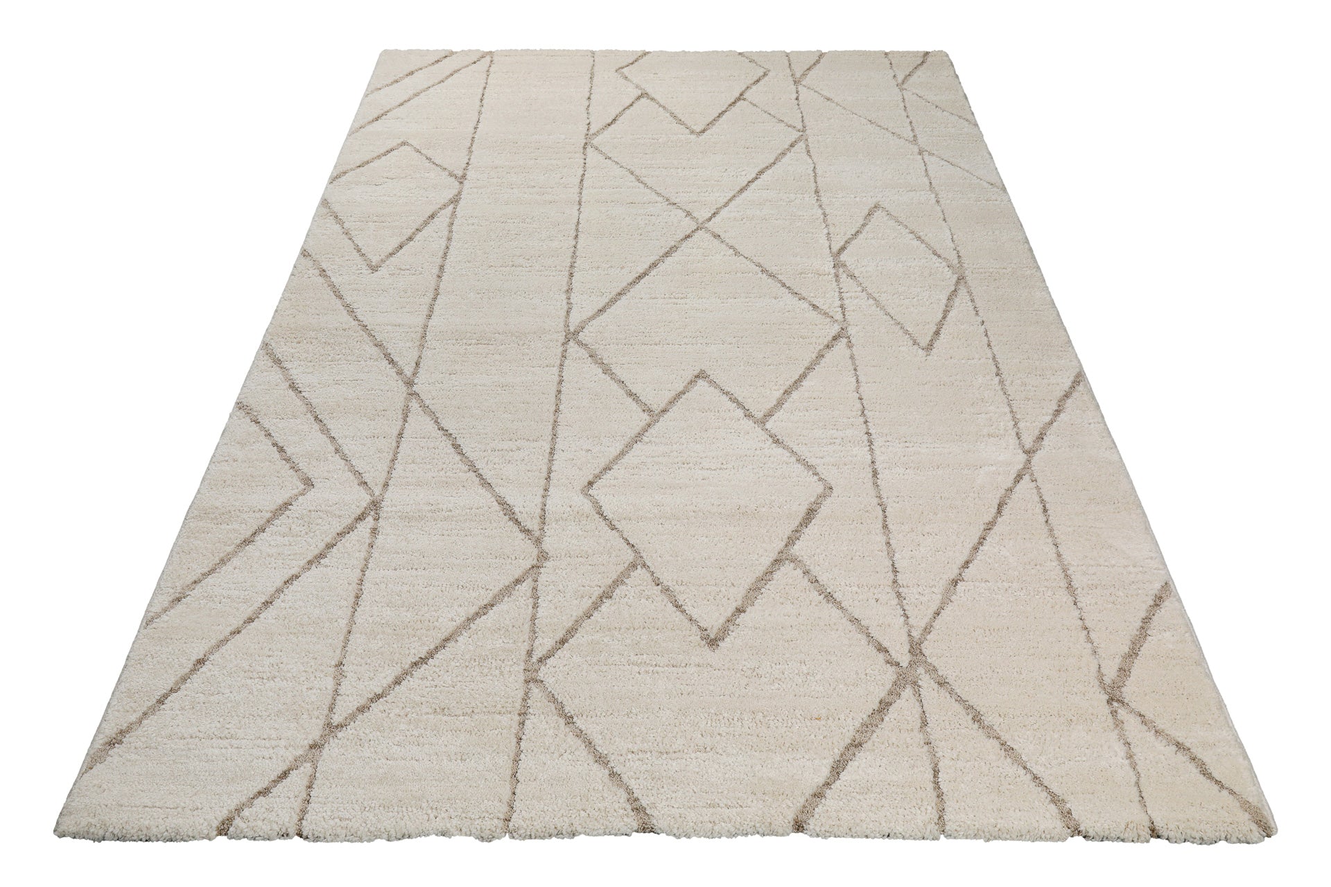 weconhome-kurzflor-teppich-pelle-creme-beige-rauten image 3