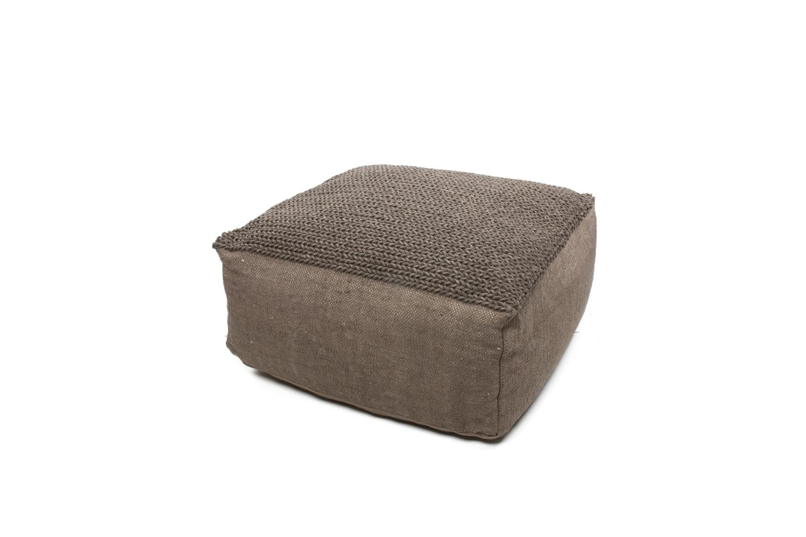 kayoom-shaun-210-sitzkissen-set-mit-pouf-handgefertigt-grau-polyester-baumwoll-m image 5