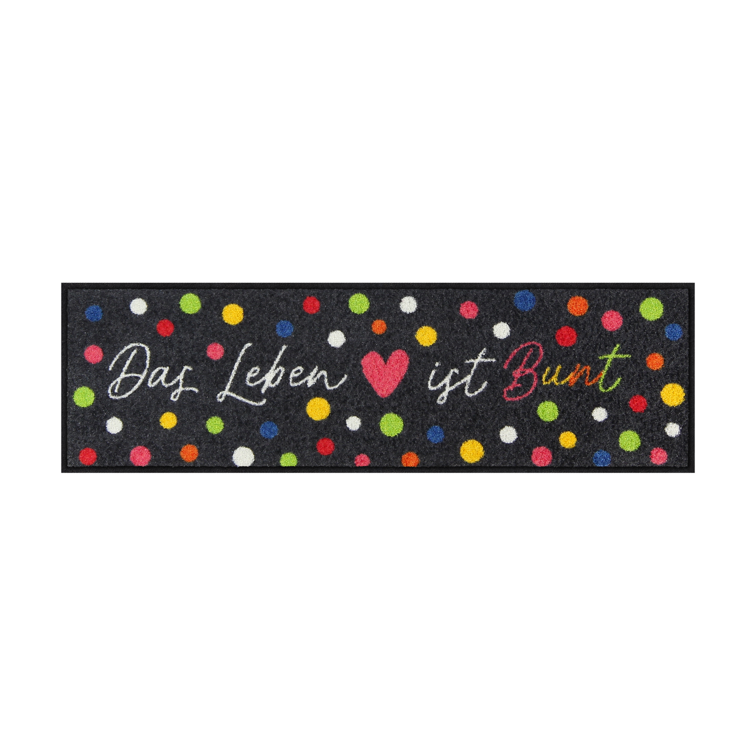 salonloewe-buntes-leben-fu-matte-30-x-100-cm-bunte-eingangsmatte-mit-herz-und-sc image 1