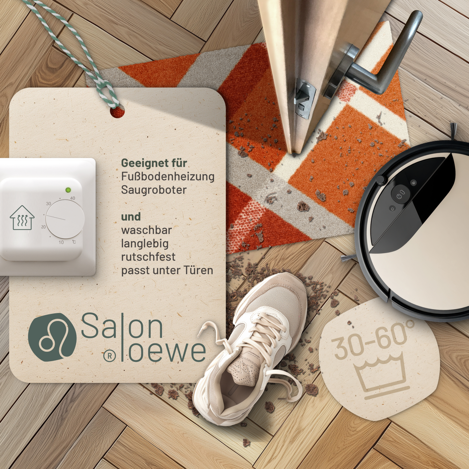 salonloewe-bente-teppich-50-x-75-cm-terra-red-vielseitige-schmutzfangmatte image 3