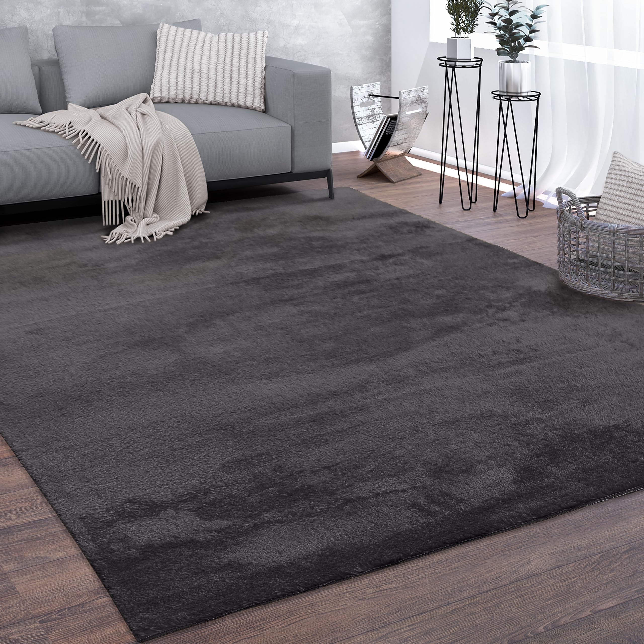 paco-home-kurzflor-teppich-einfarbig-grau-anthrazit-80x150-cm image 1