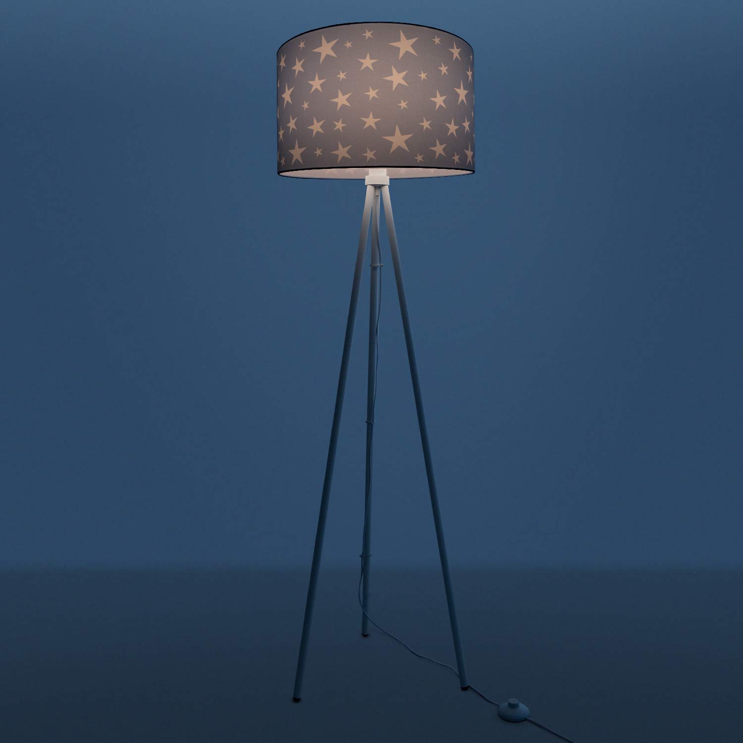 paco-home-kinder-stehlampe-stern-turquoise-dreibein-wei-e27 image 2