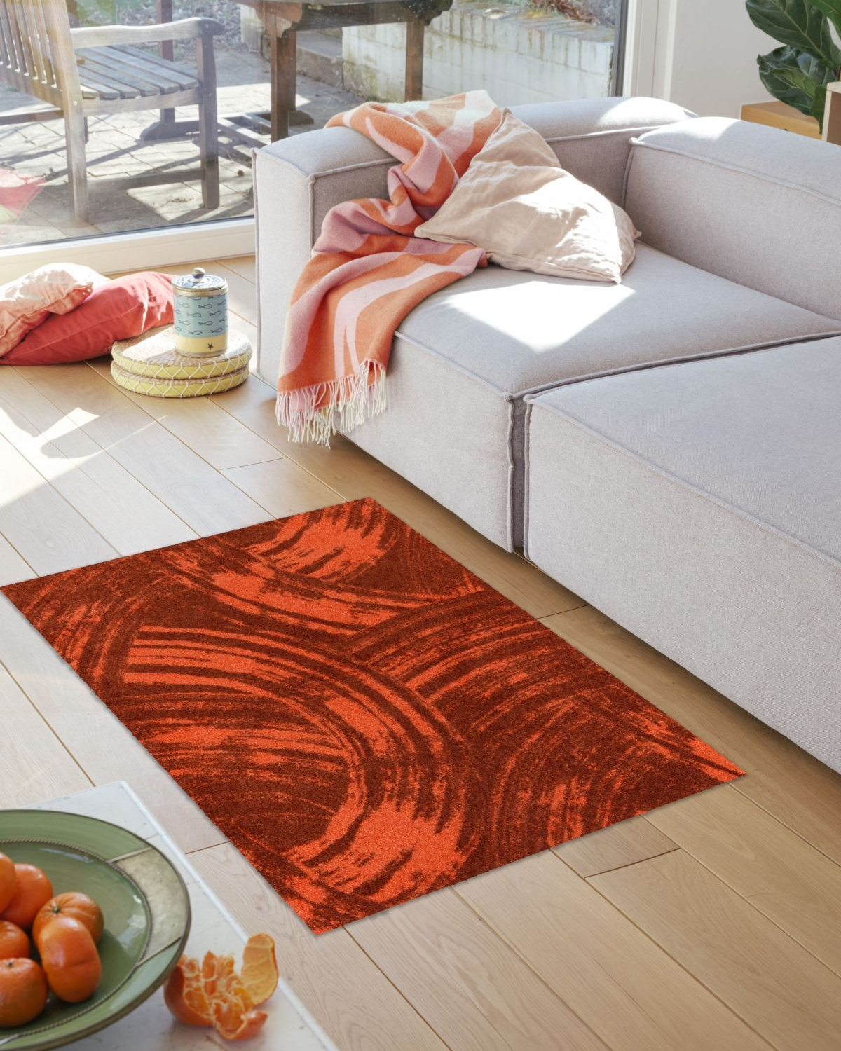 salonloewe-paintbrush-terra-teppich-75-x-100-cm-modernes-pinselstrich-design image 2