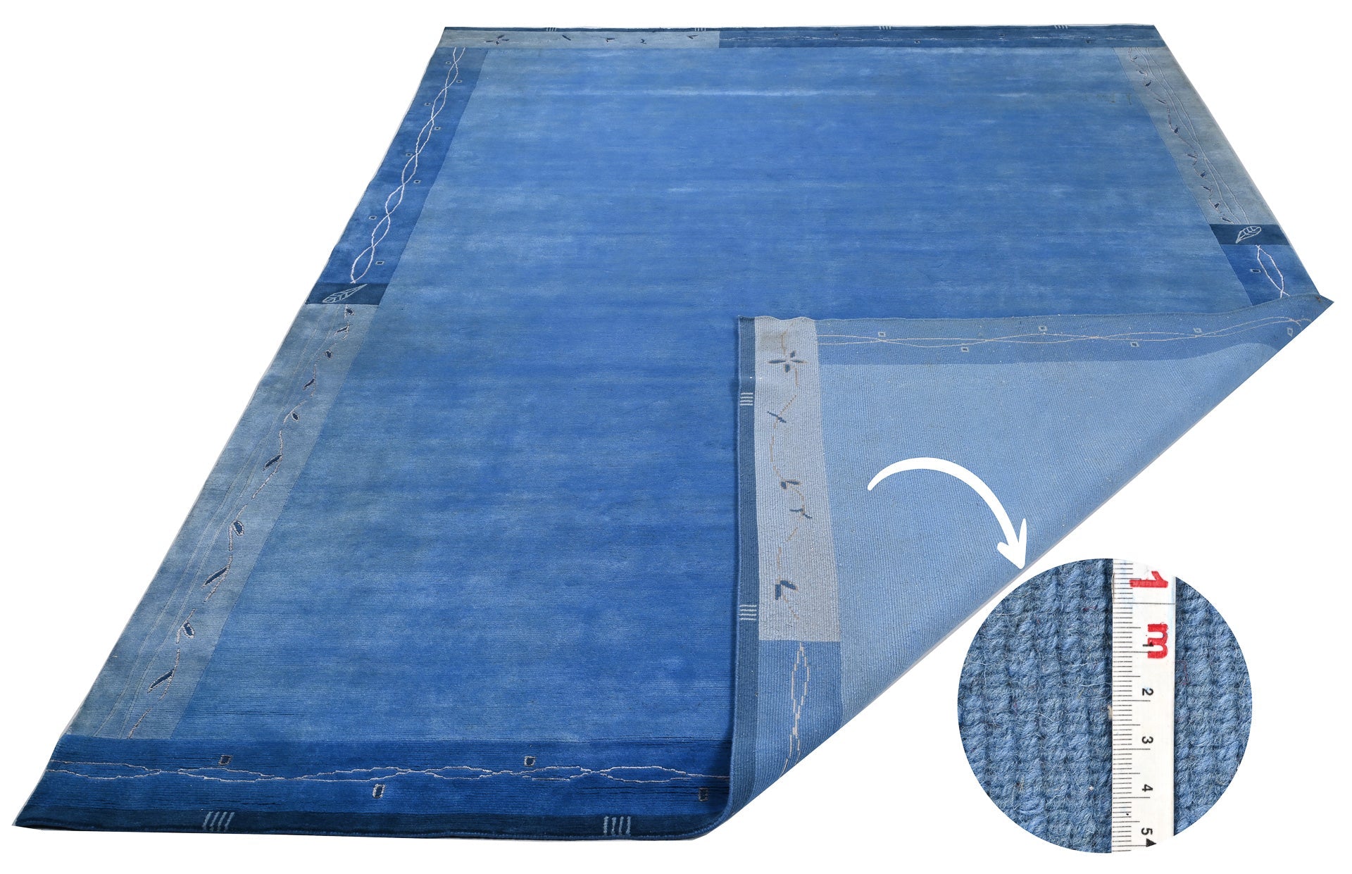 weconhome-tibet-teppich-blau-retro-bord-re-handgekn-pft image 2