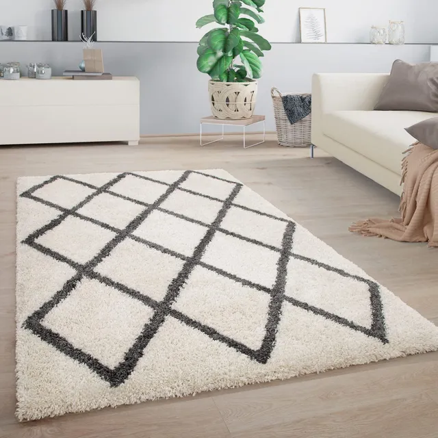 paco-home-hochflor-shaggy-teppich-wei-anthrazit-120x160-cm image 1