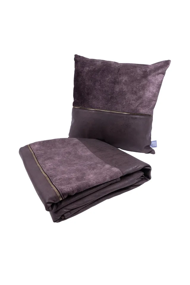 kayoom-picco-125-2er-set-dekokissen-decke-kunstleder-verschiedene-farben image 1