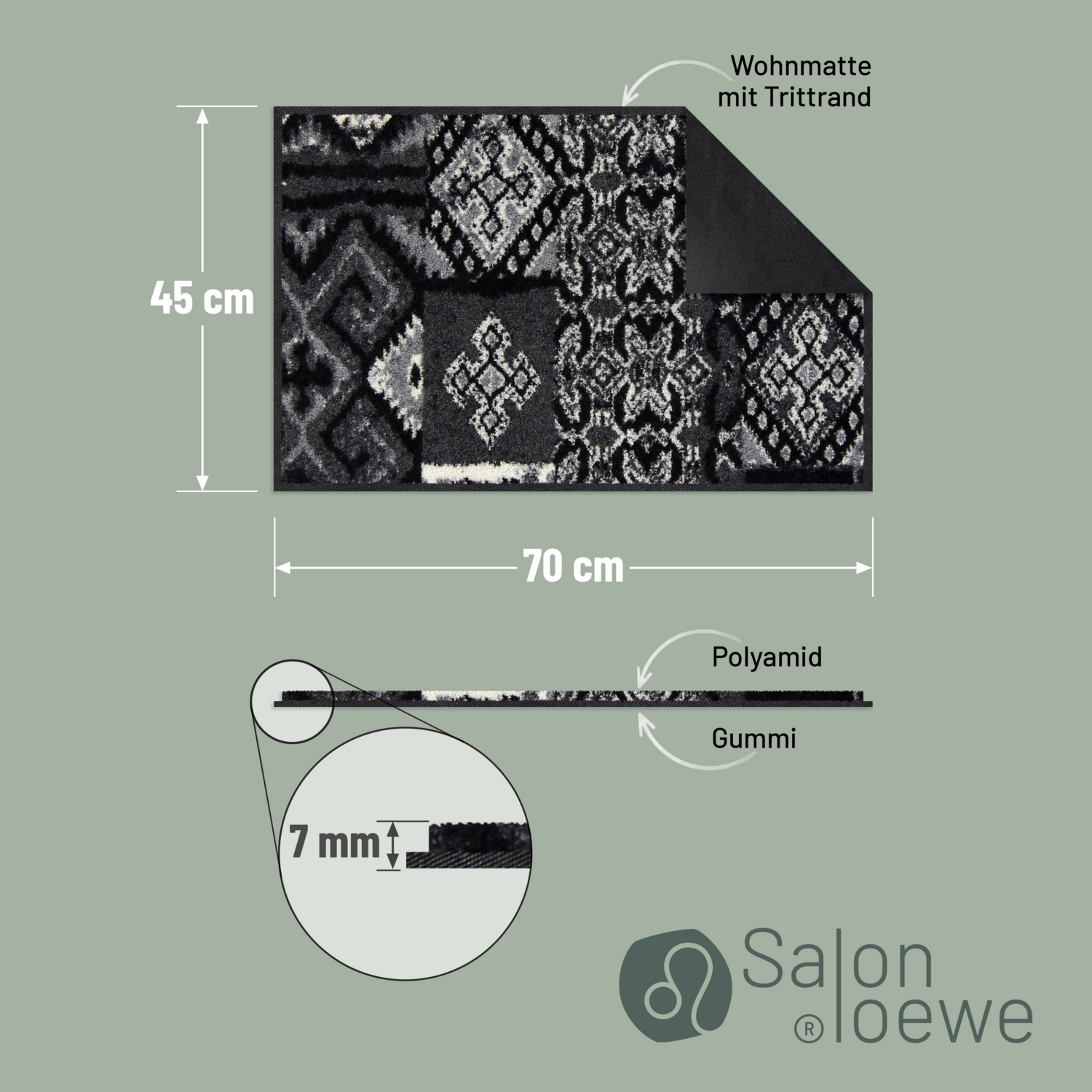 salonloewe-la-grange-black-eingangsmatte-45-x-70-cm-elegantes-landhaus-design image 4